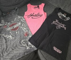 Harley-Davidson Women's Tank Tops - Pink, Gray, Black